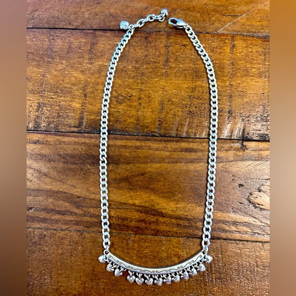 Brighton Jewelry - Brighton Retired Heart Dangle Silver Tone Adjustable Length Necklace